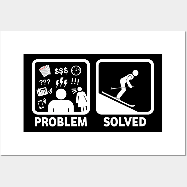 Skiing Funny Problems Solvedd Wall Art by  Maximilian Mart